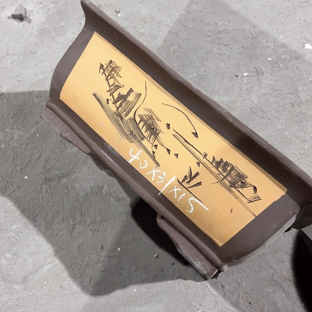 紫砂宜兴紫砂花盆，现货发