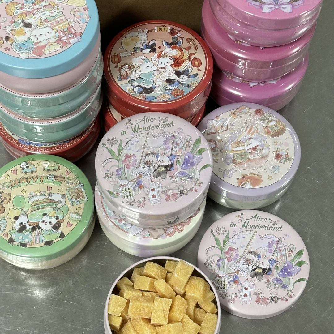 古早百草梨膏糖甜美罐装手工润糖可爱铁罐装圣诞节送女友送男友老