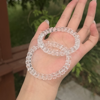 【书记甄选】天然白水晶刻面单圈手链 多样性发一 7.5mm+