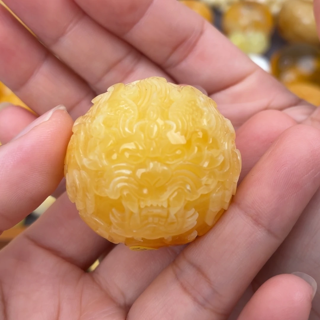 蜜蜡未镶嵌吊坠(不含链)37龙珠