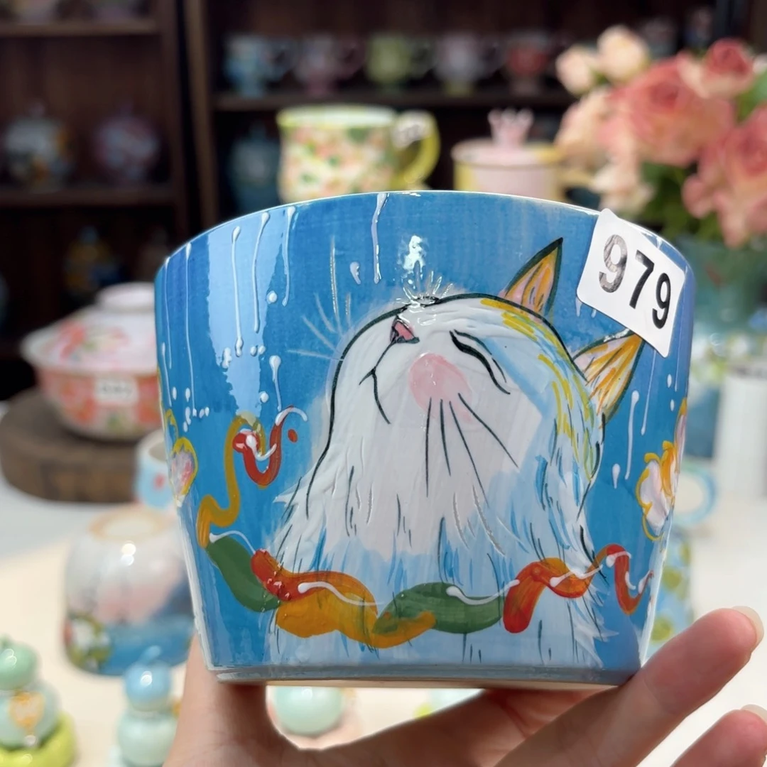 景德镇手绘高温釉下彩陶瓷茶具