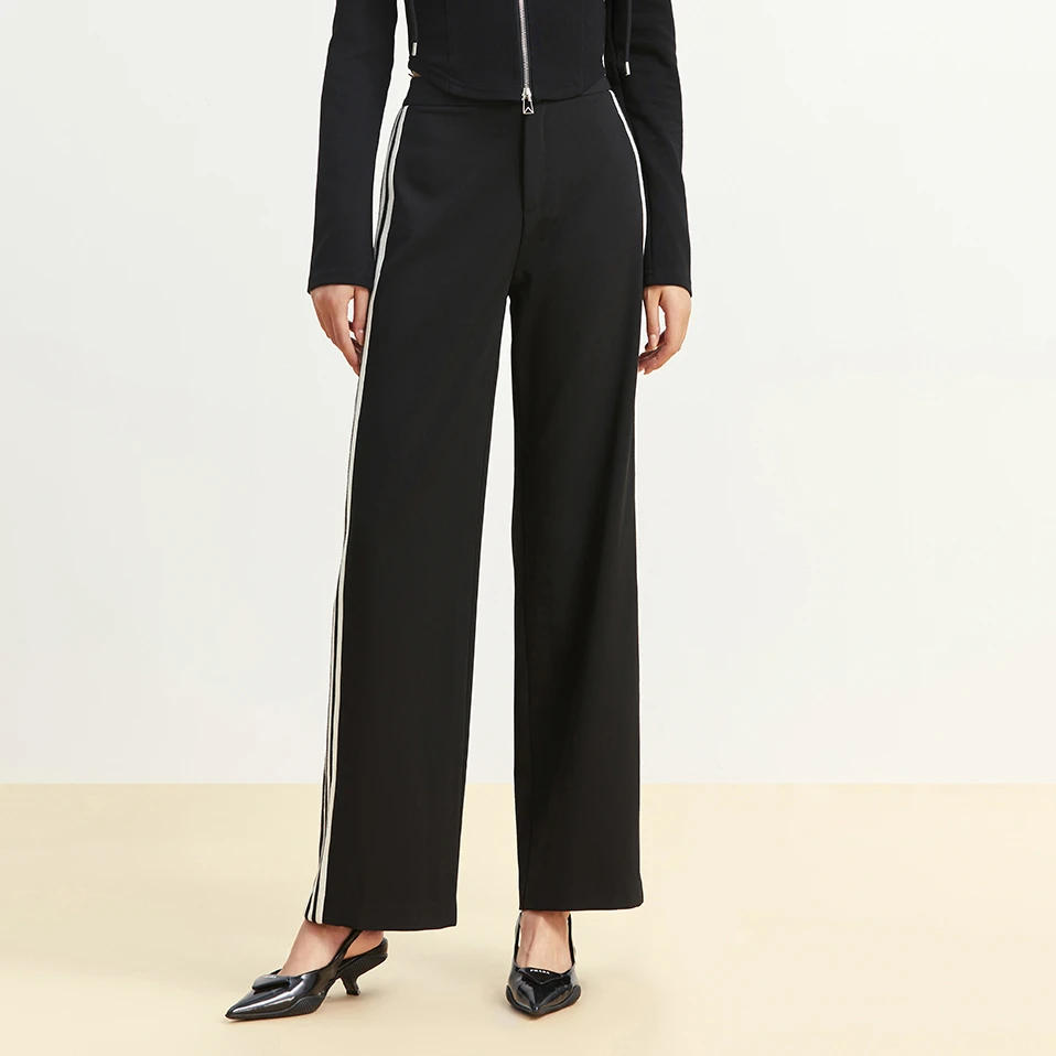 茜舞休闲裤子女2025时尚百搭微喇裤【935608】