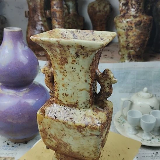 瓷片自选器型官窑生锈瓷