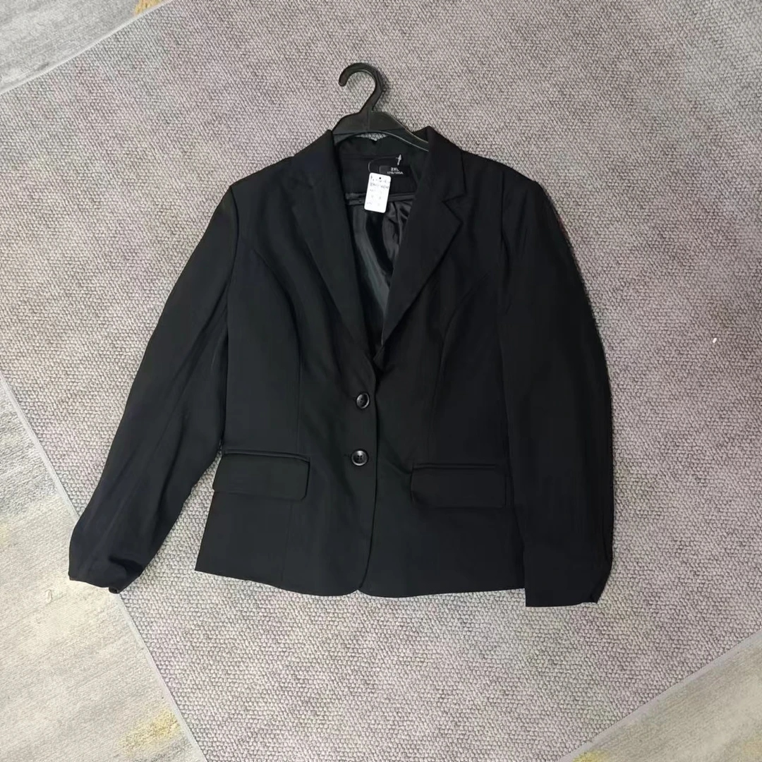唯琳剪标   7仓F1-14-3220款   黑色双纽扣长袖小西装
