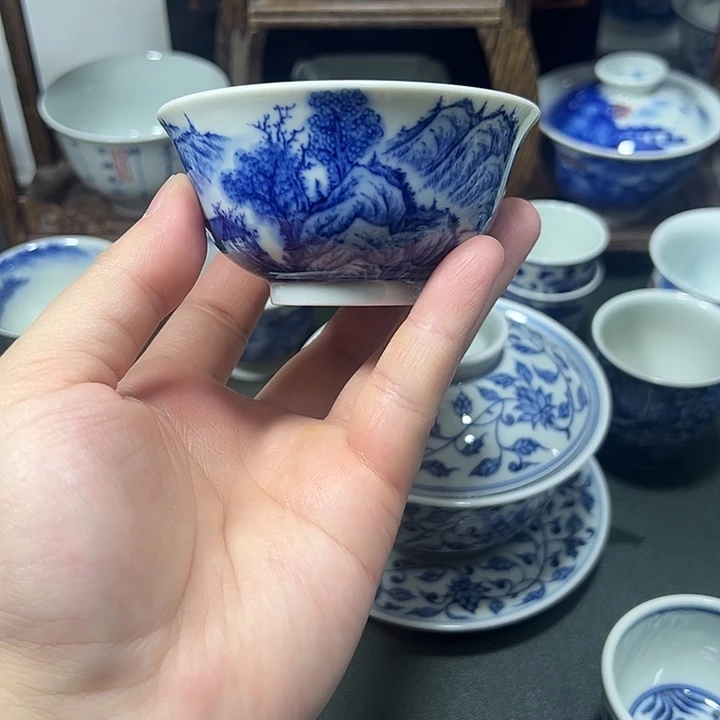 柴窑景德镇纯手工手绘