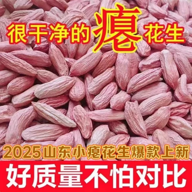2025年新鲜山东当季新货瘪花生米生花生小粒农家自种甘甜清香零食