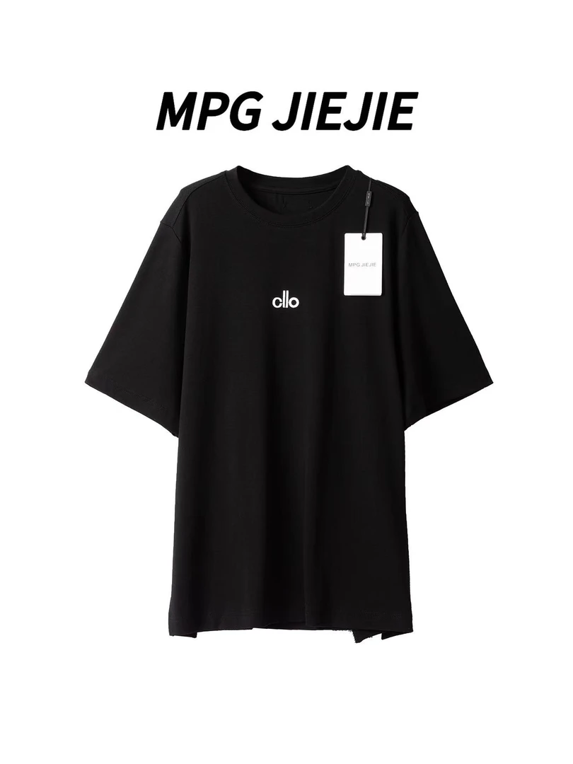 MPG JIEJIE【穿不厌】大码正肩薄款字母简约休闲印花百搭显瘦T恤