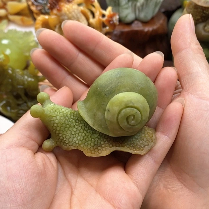 蛇纹石玉未镶嵌手把成*