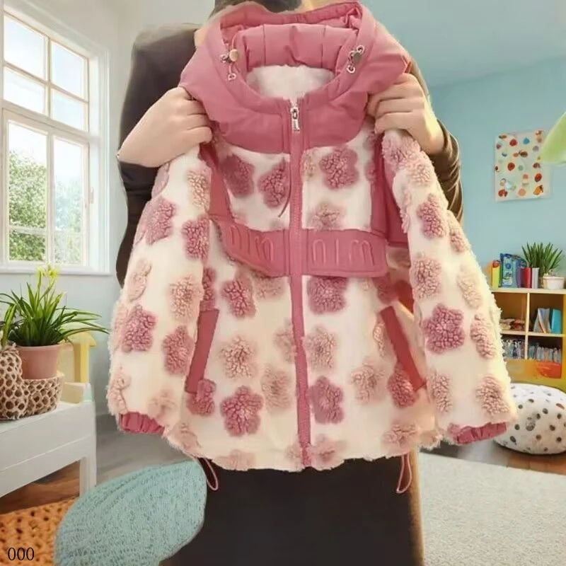 儿童童装女童宝宝加绒加厚秋冬冬季上衣冬款冬装连帽保暖韩版毛衣