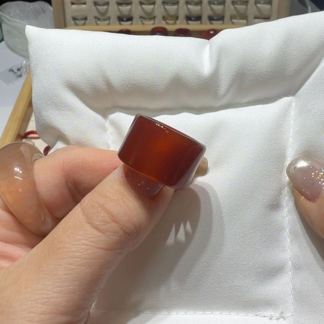 玛瑙/玉髓未镶嵌戒指港12/不退换