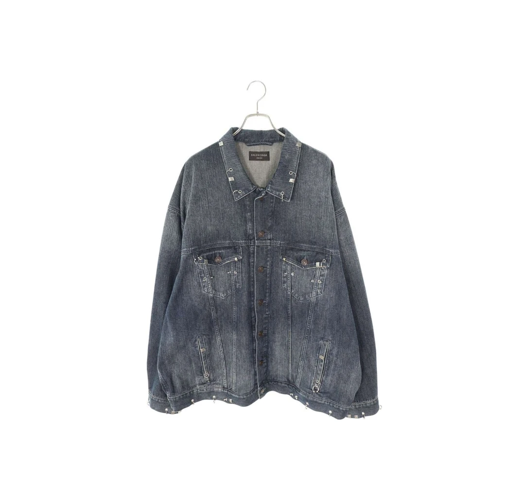 全新未使用 Balenciaga/巴黎世家 奥莱 穿环牛仔外套 3-4周到
