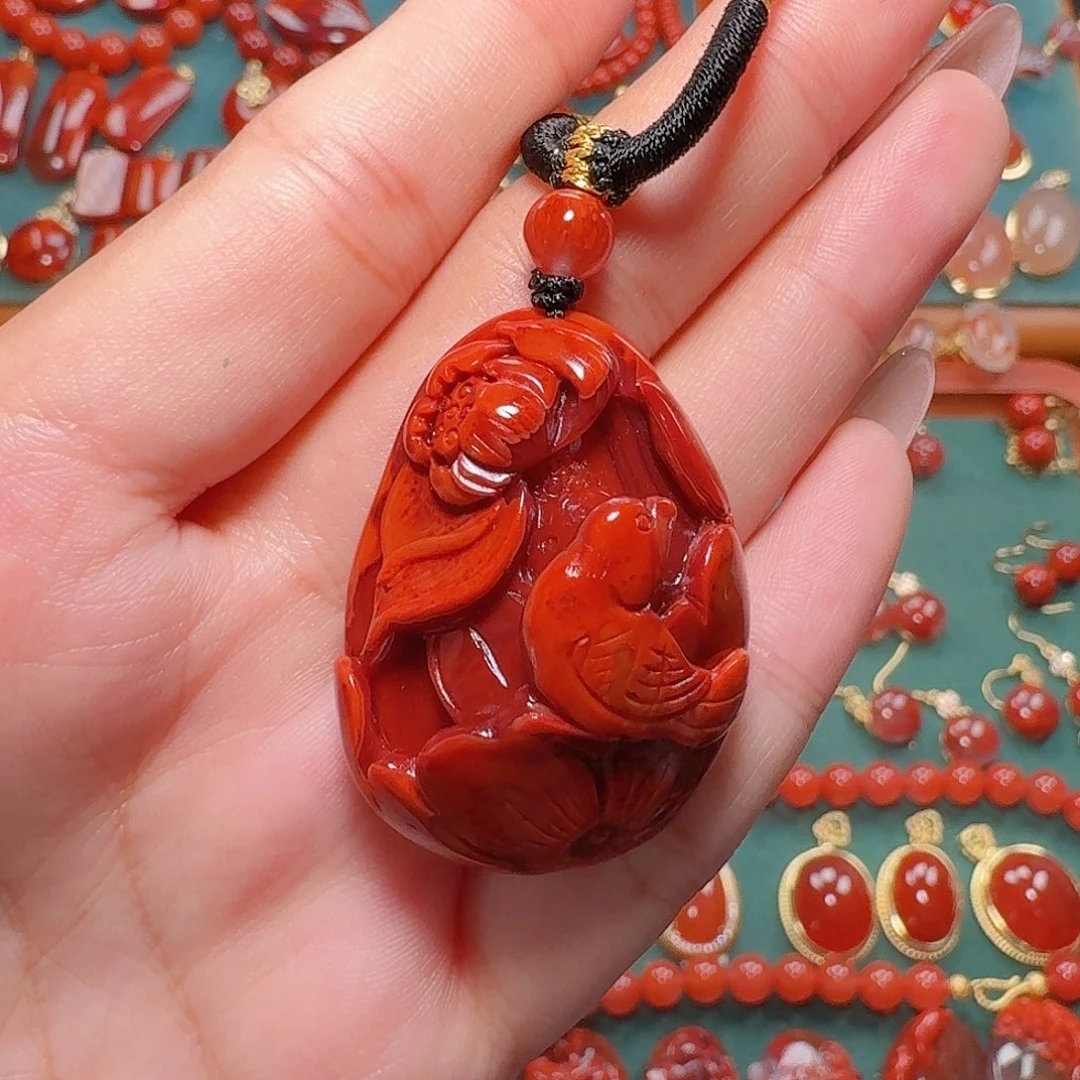 南红玛瑙未镶嵌吊坠
