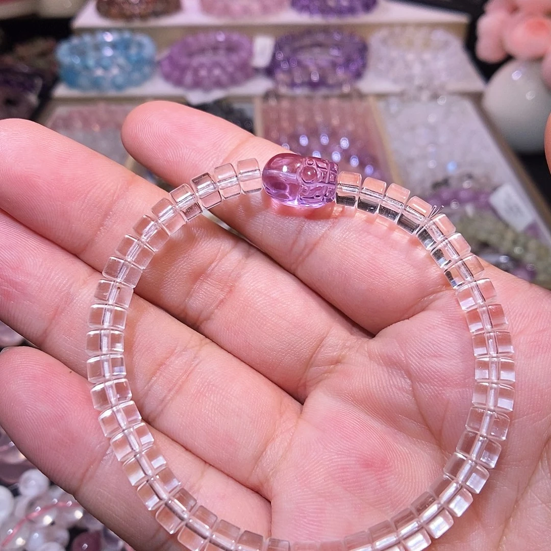 未镶嵌手链水晶白水晶