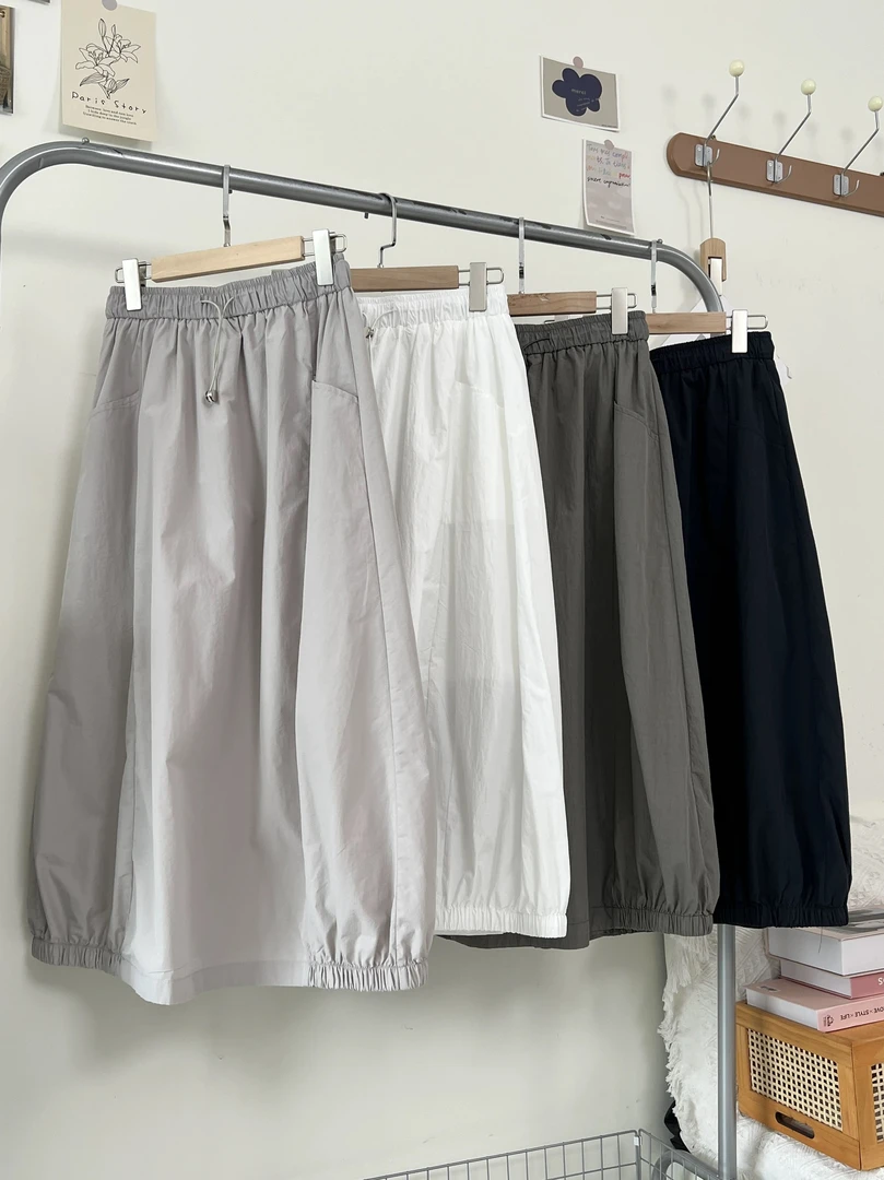 梦小小女装2025夏季松紧腰下摆松紧带半身裙女高腰宽松中长款百搭