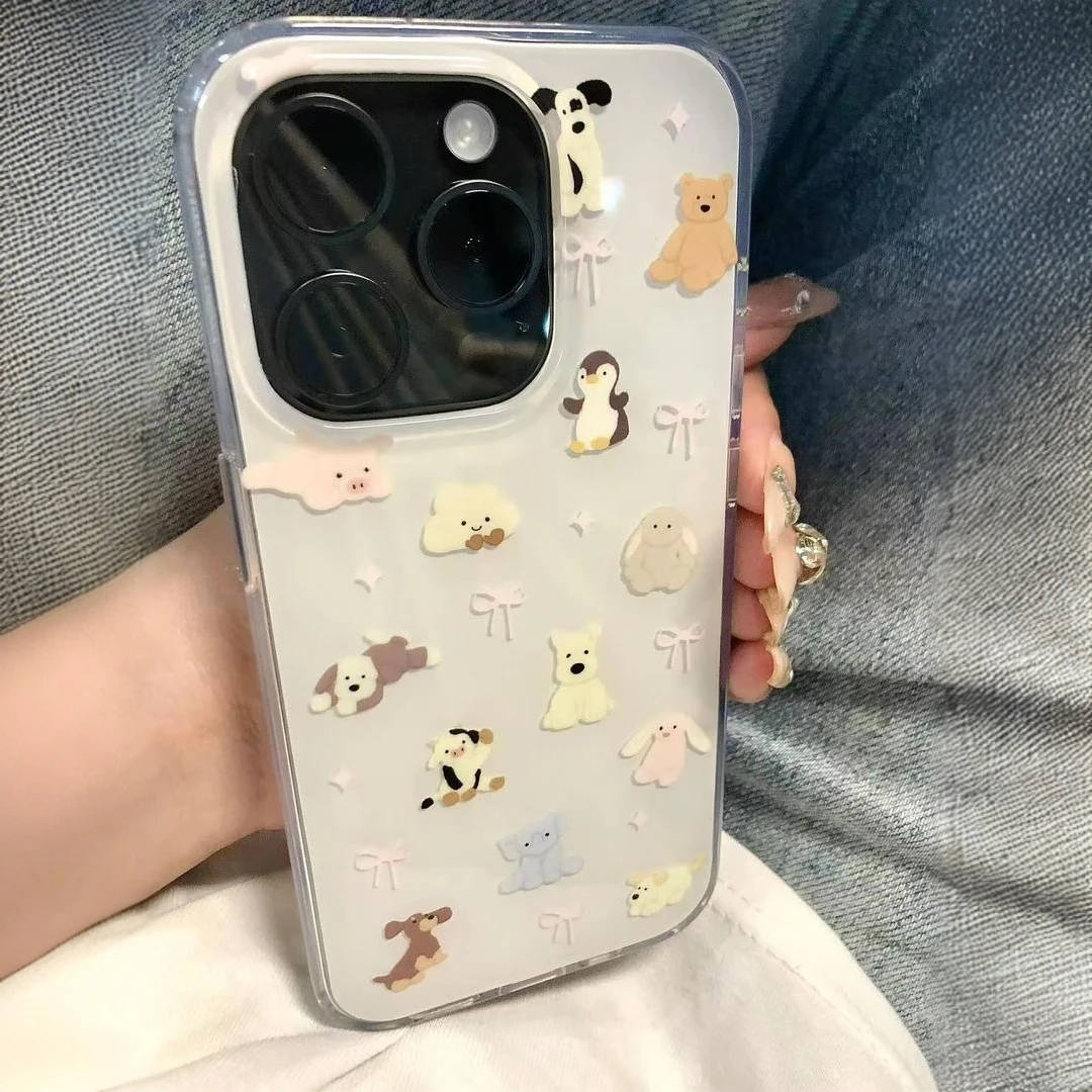 奥菲顿满屏蝴蝶结动物适用iPhone16苹果15手机壳华为vivo小米oppo