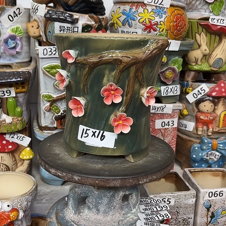 粗陶材质多肉花盆