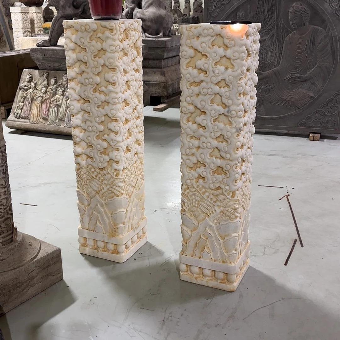 石材特价福利放漏，祥云柱一对，包邮