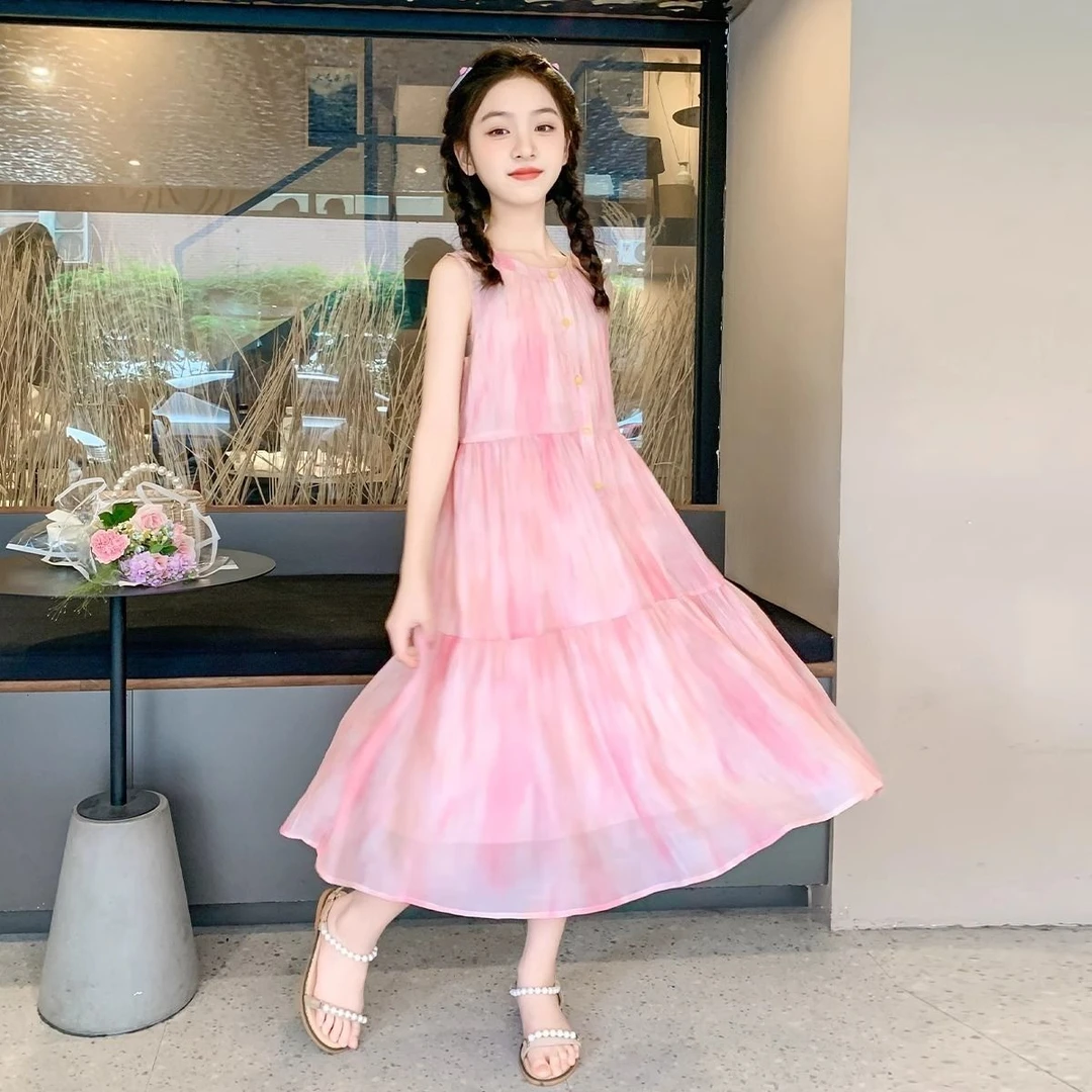（连衣裙）女童连衣裙夏款2025新款童装夏装网红中大童儿童装裙子