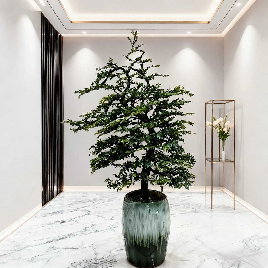 小叶紫檀盆栽植物室内盆景造型黑骨茶老桩办公室耐活高档绿植好养