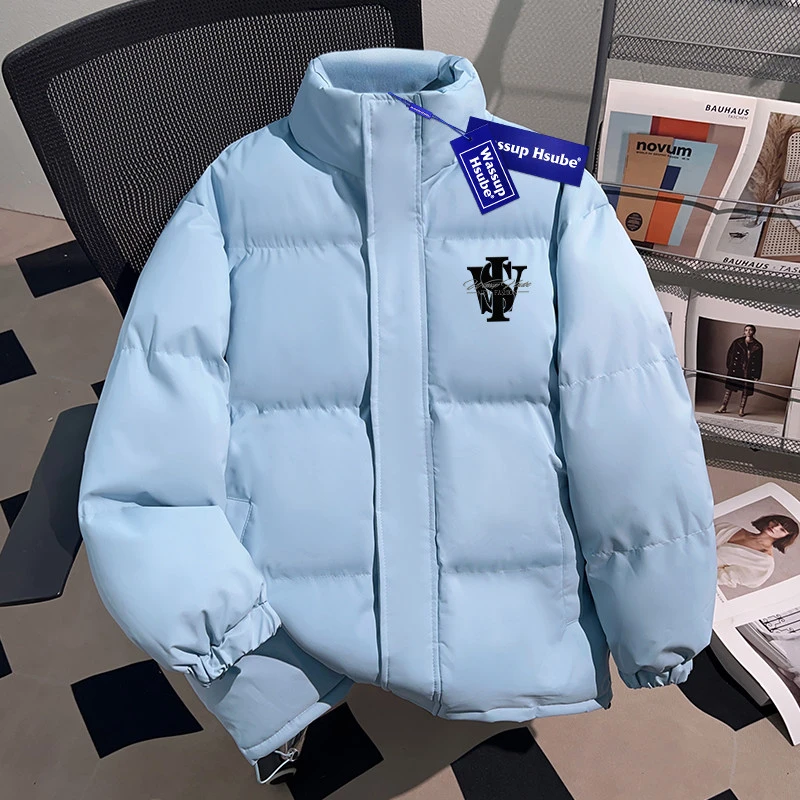 WASSUP HSUBE重磅美式国潮牌棉服外套加绒加厚保暖男士冬装面包服