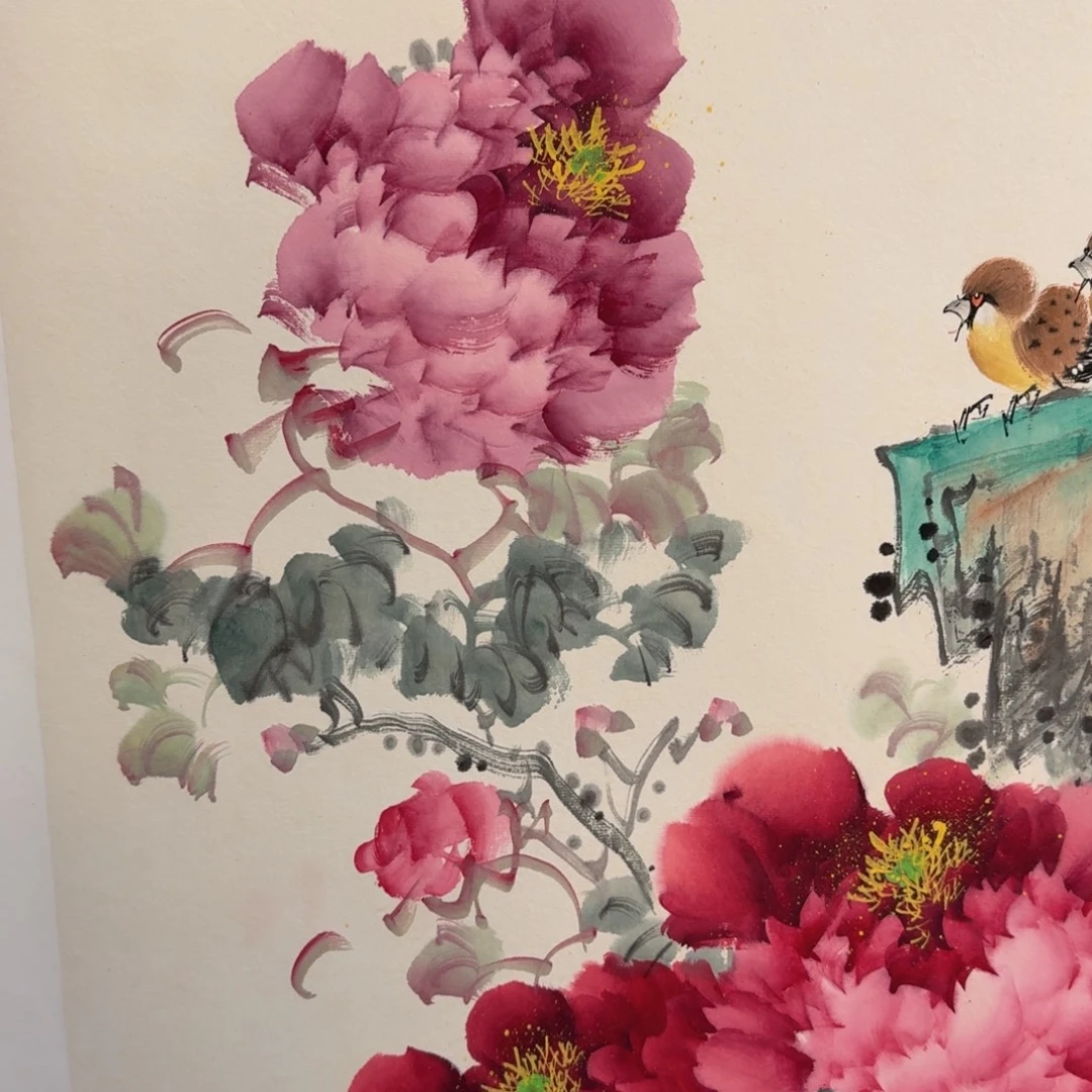 国画国画作品山水花鸟