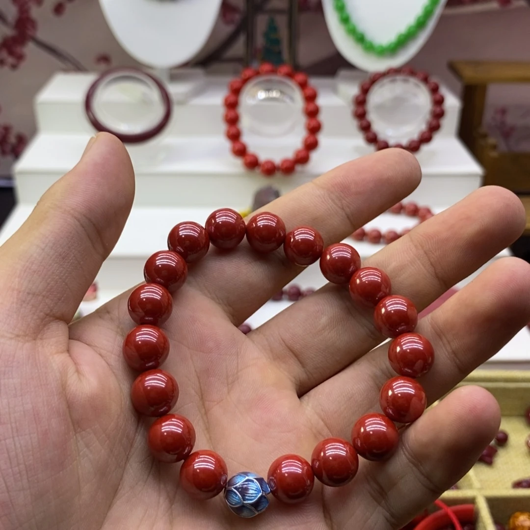 天然辰砂朱砂帝王砂10mm