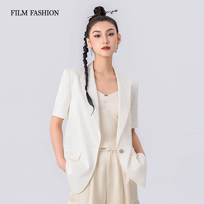 【粉丝专享】一电影一时装夏季新款提花西装外套时尚FFBG122229