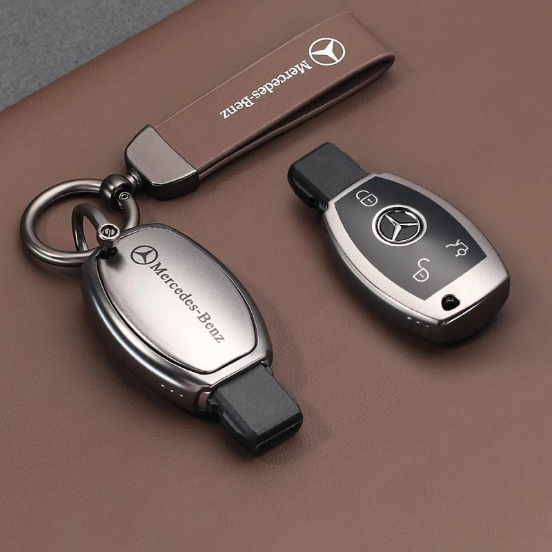 老款奔驰钥匙套C43/C63S/CLA45/GLA45/GLS/GLE汽车专用简约包壳扣