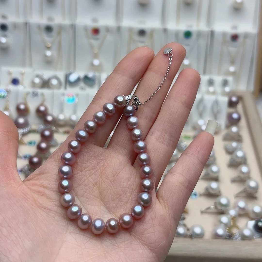 淡水珍珠颈饰银S925镶嵌