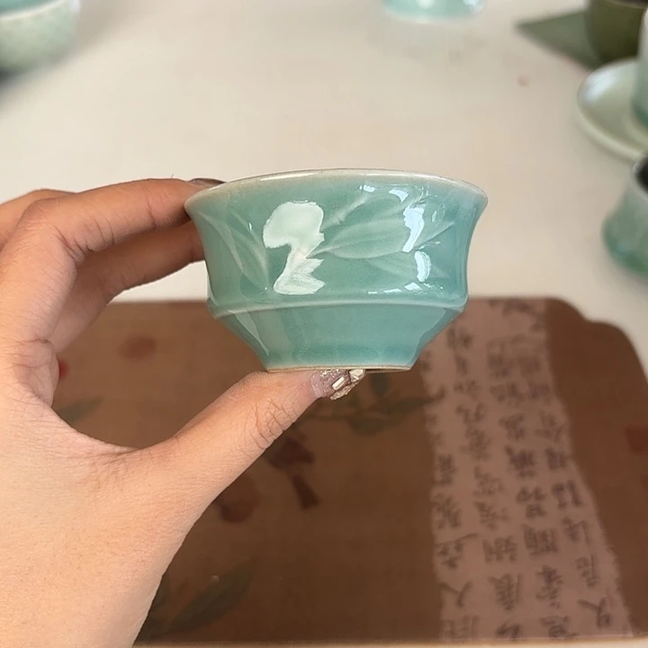 龙泉云间青瓷小米茶器