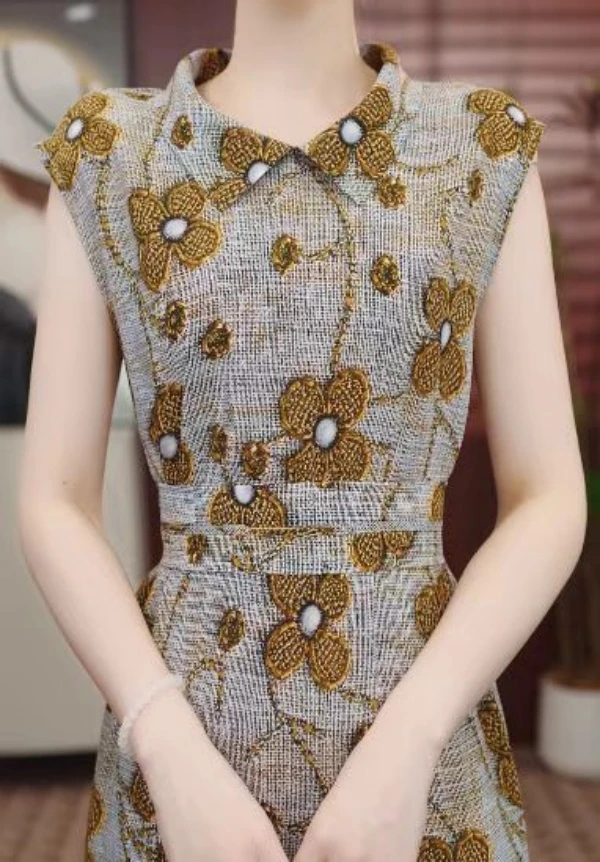 【送腰封】杭州专柜2025阔太太高端美艳绝伦显瘦连衣裙ZF-Q026