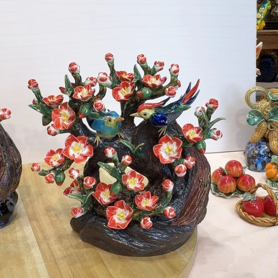 陶土梅花小鸟小的