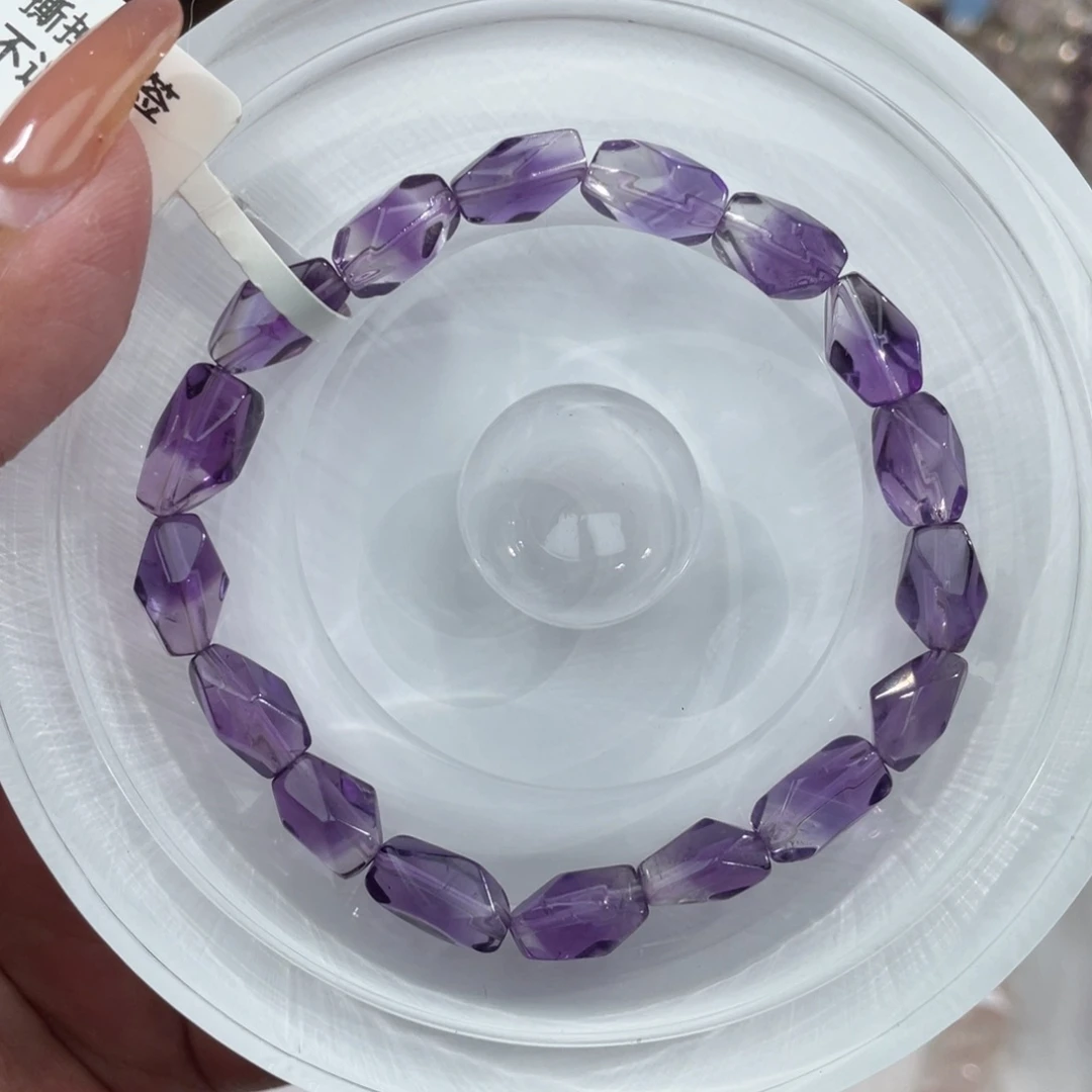 水晶未镶嵌手串026巴西紫水晶随行7m+