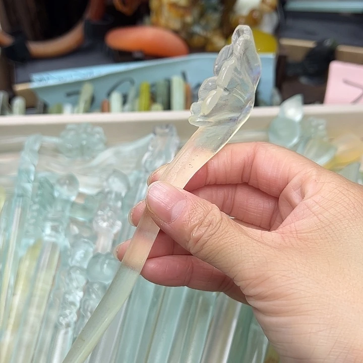 蛇纹石玉未镶嵌发簪