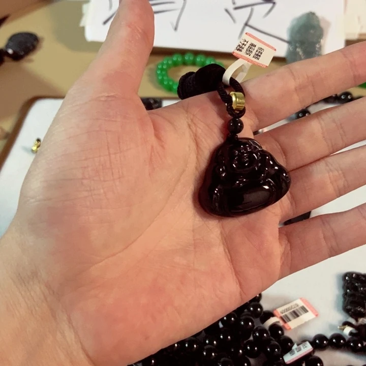 我***客翡翠未镶嵌颈饰吊坠