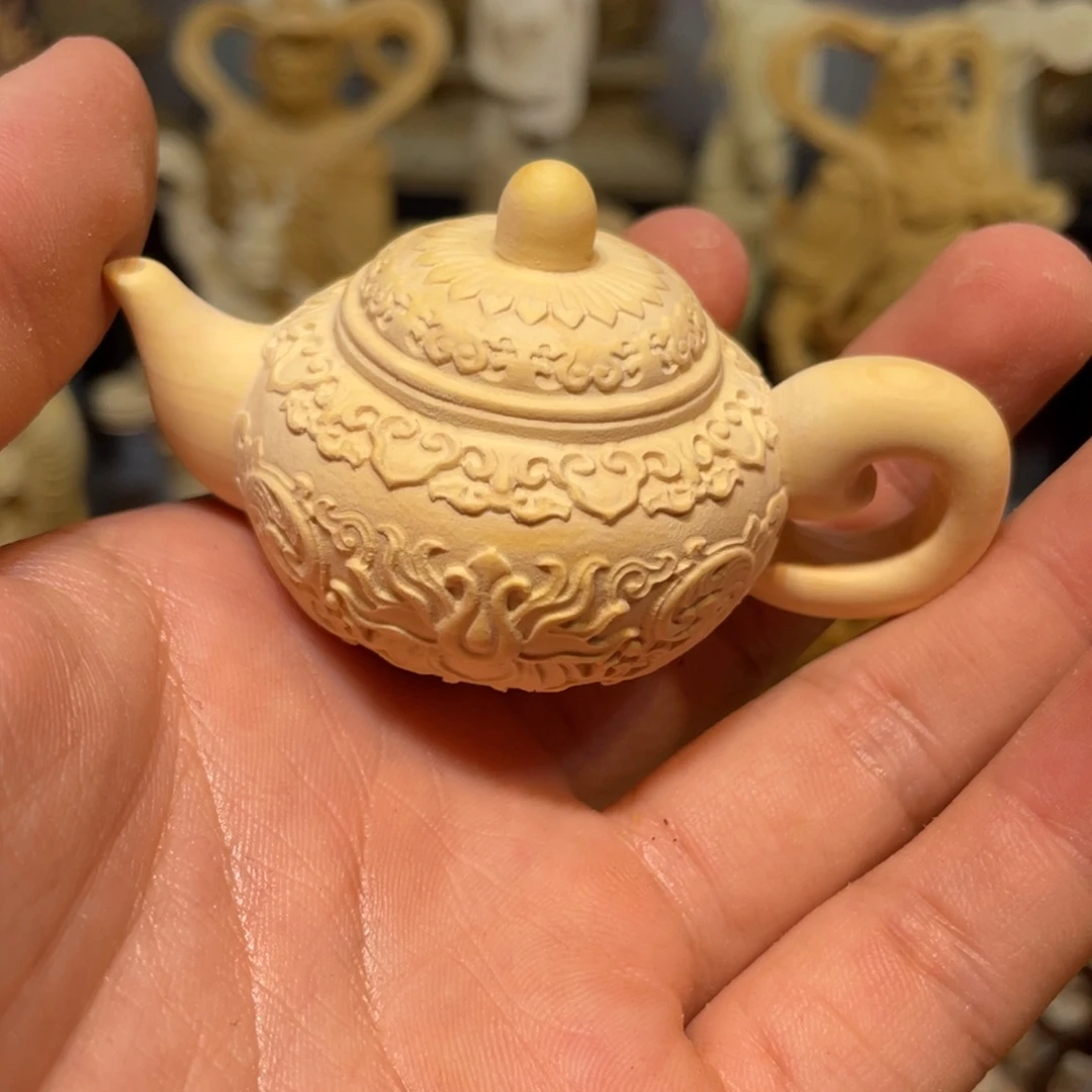 黄杨木小瑕疵把把壶