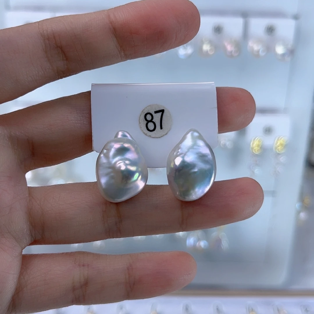 未镶嵌淡水珍珠耳饰晴*
