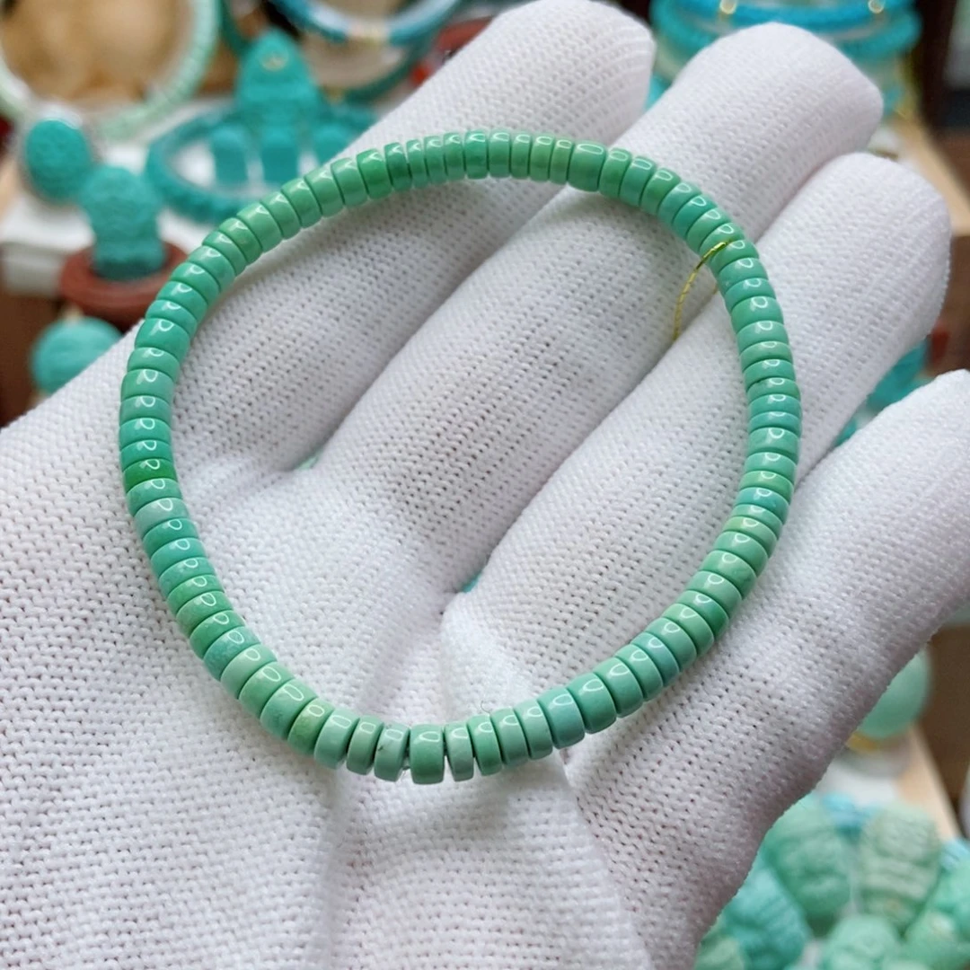 绿松石未镶嵌直切手串4.5mm