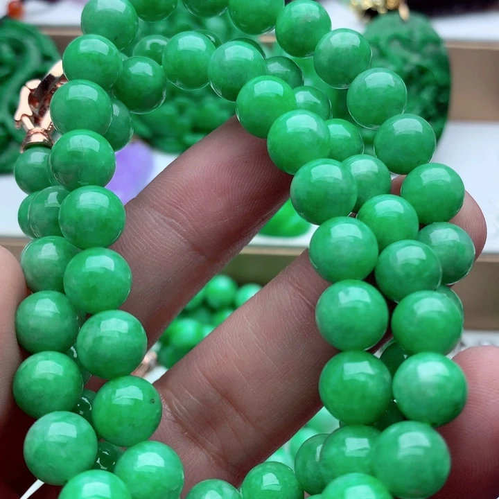 翡翠未镶嵌毛衣链