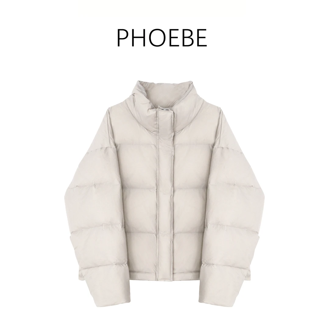 【豆腐鹅鹅】PHOEBE叶姐  韩版简约纯色面包羽绒服H5121207A