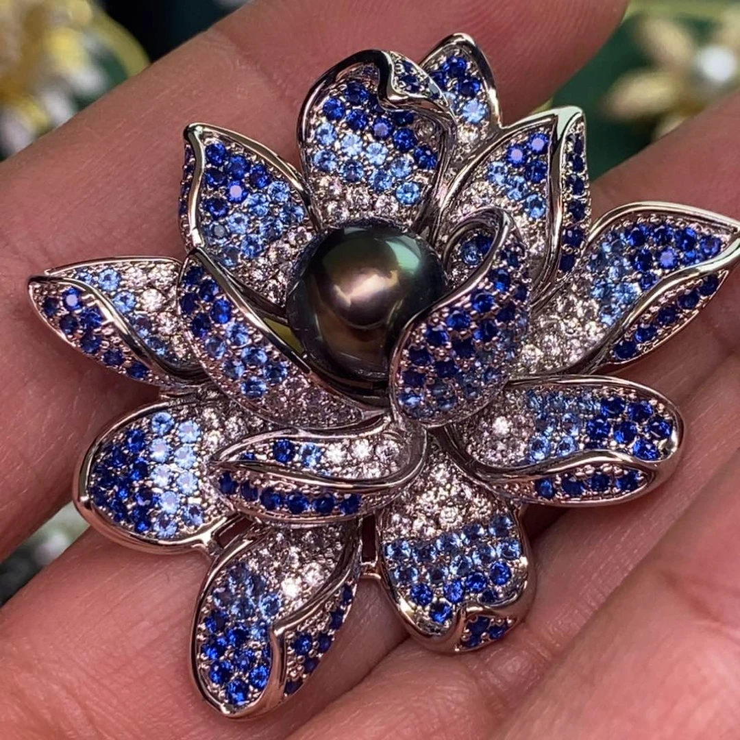 未镶嵌胸饰海水珍珠