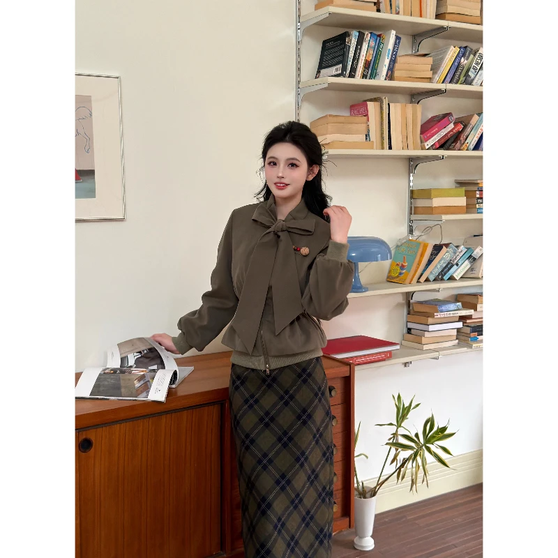 拉夏贝尔【中古甜茶】25年冬加厚高级保暖羽绒外套 +半裙 00329 WDJ