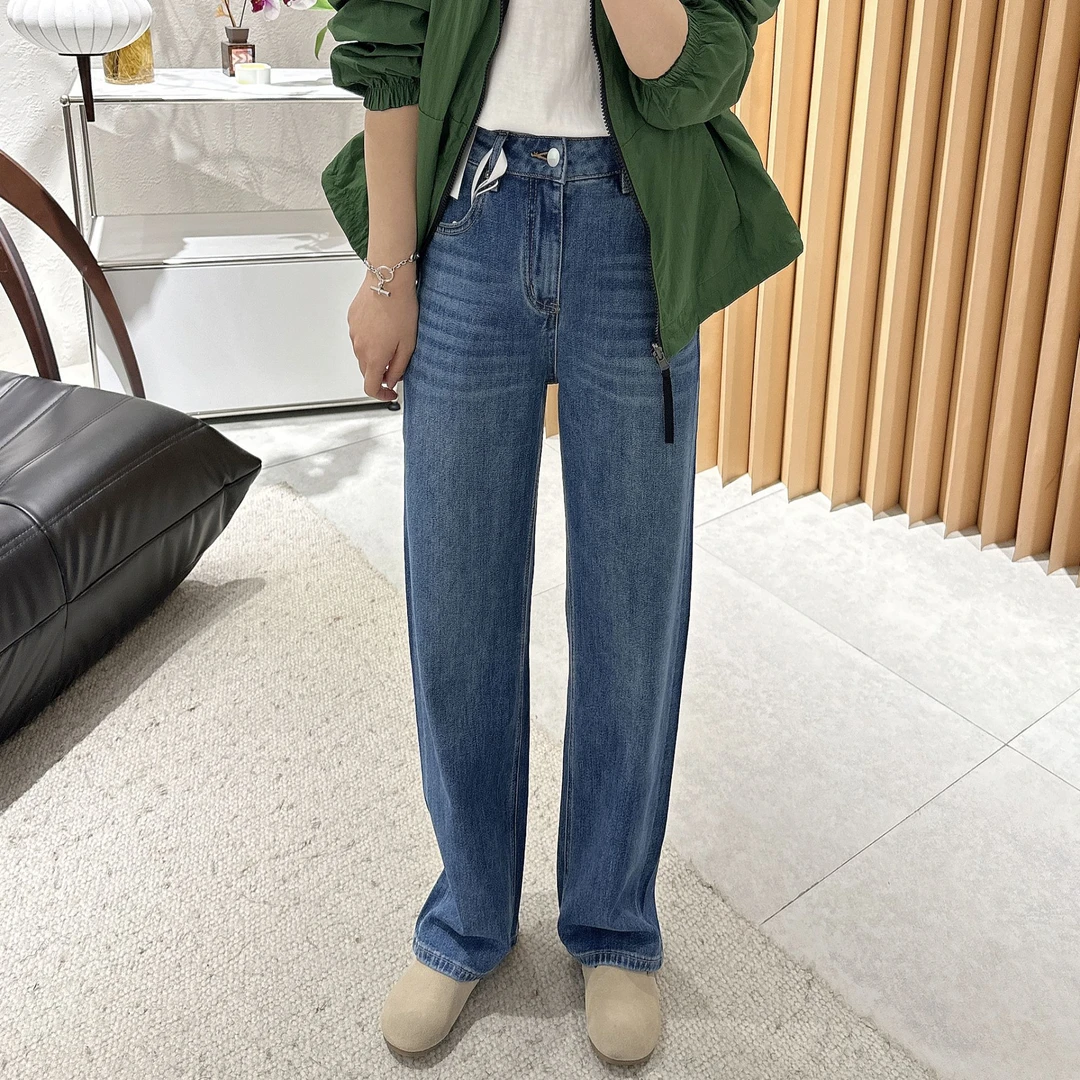 【褚培培自制】 春秋超级好穿莱赛尔新疆棉高弹显瘦窄腿牛仔裤女