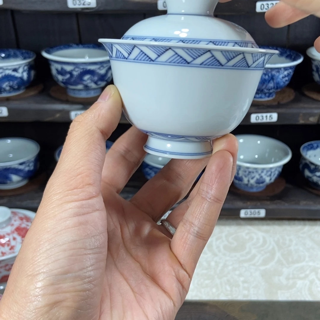 盖碗陶纯手工手绘，福利盖碗