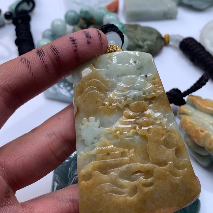 颈饰未镶嵌翡翠保真天然a货翡翠