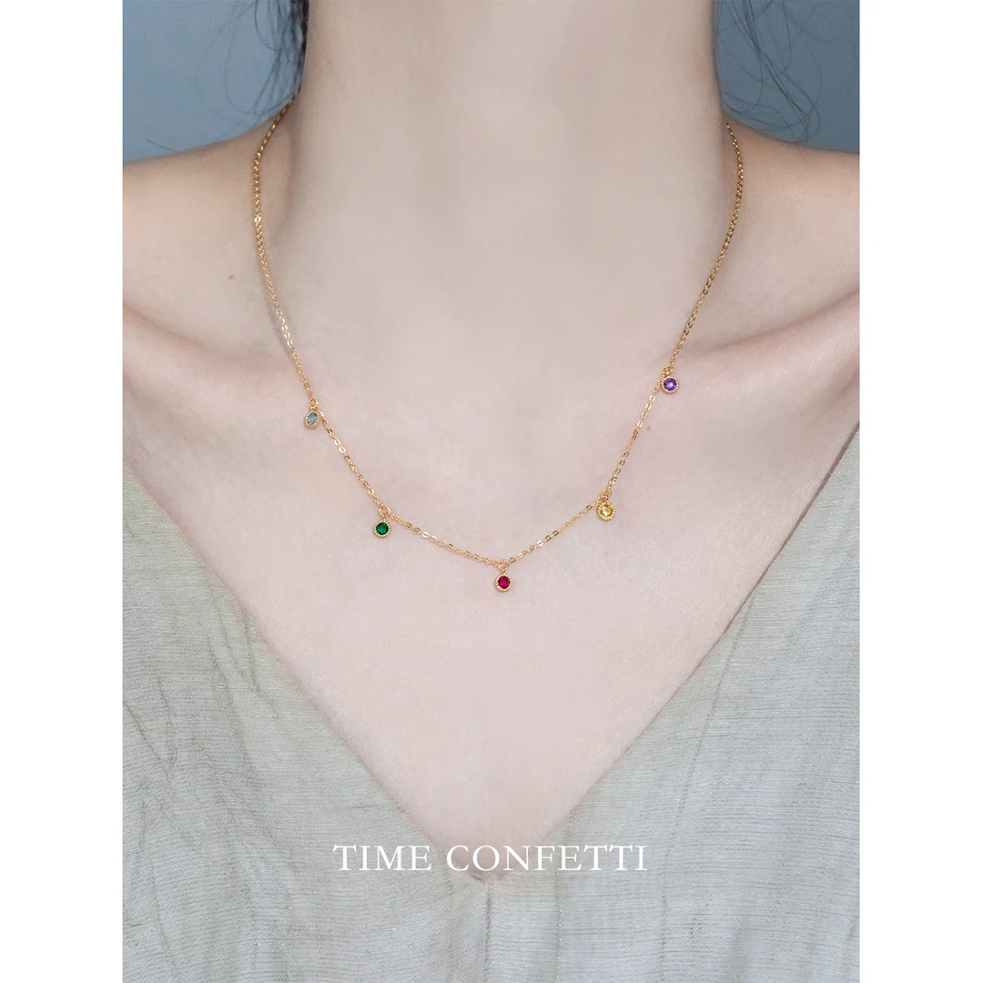 黄铜项链 镀k金【孙二娘】法式简约气质吊坠项链TC 9629