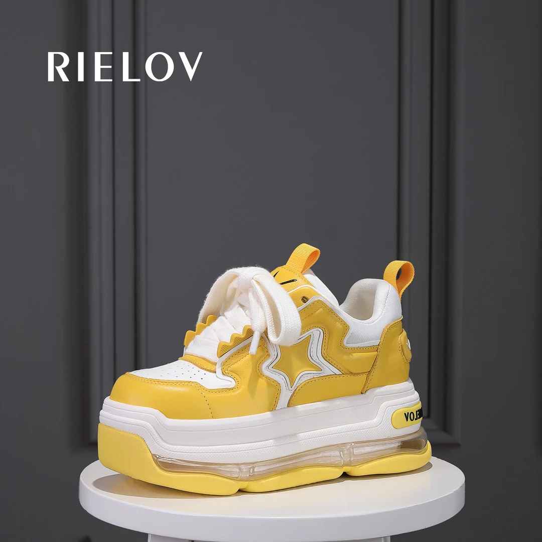 RIELOV【桃子】增高7cm秋冬厚底ins时尚潮流百搭女士休闲鞋2607