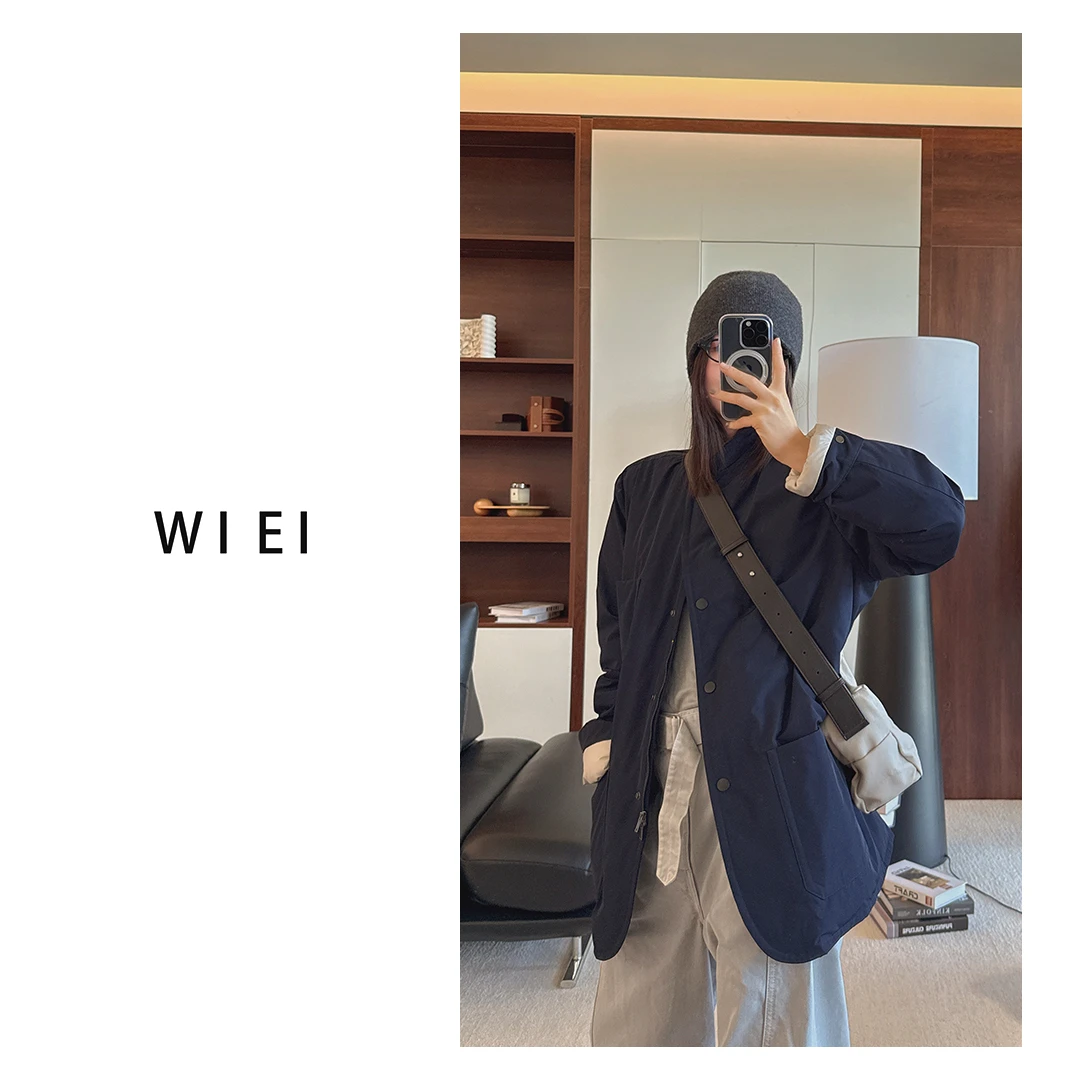 《WI EI》冬日冒险家*立领单排扣95安心鹅绒多口袋鹅绒服W25408009