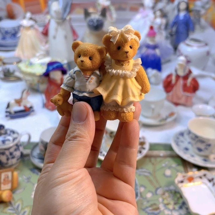 摆件欧洲中古瓷器好看冲鸭！