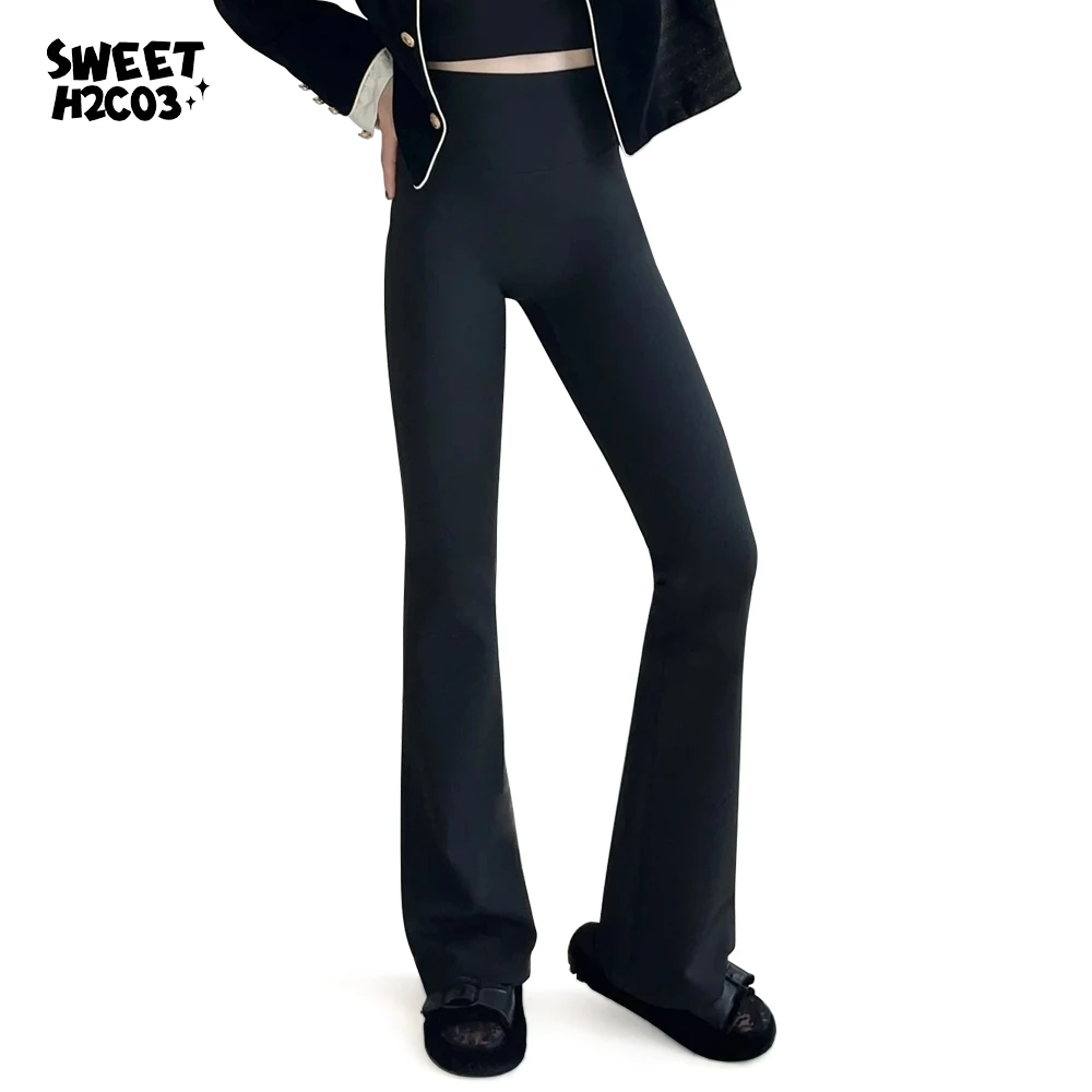 SWEET H2CO3【显瘦修长】女士瑜伽高腰阔腿裤通勤休闲运动百搭长裤